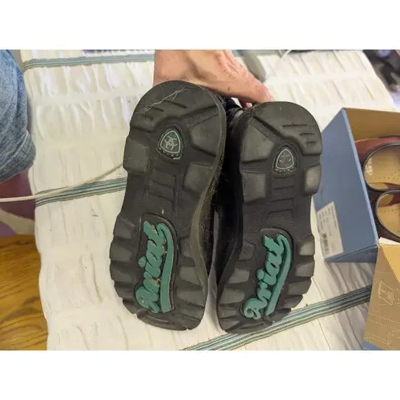 Ariat Fat Babies Western Boots Black Women's 9 M Embroidered  Fair Vintage - Picture 3 of 5